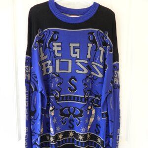 WWE Sasha Banks Legit Boss Ugly Christmas Sweater XXXL